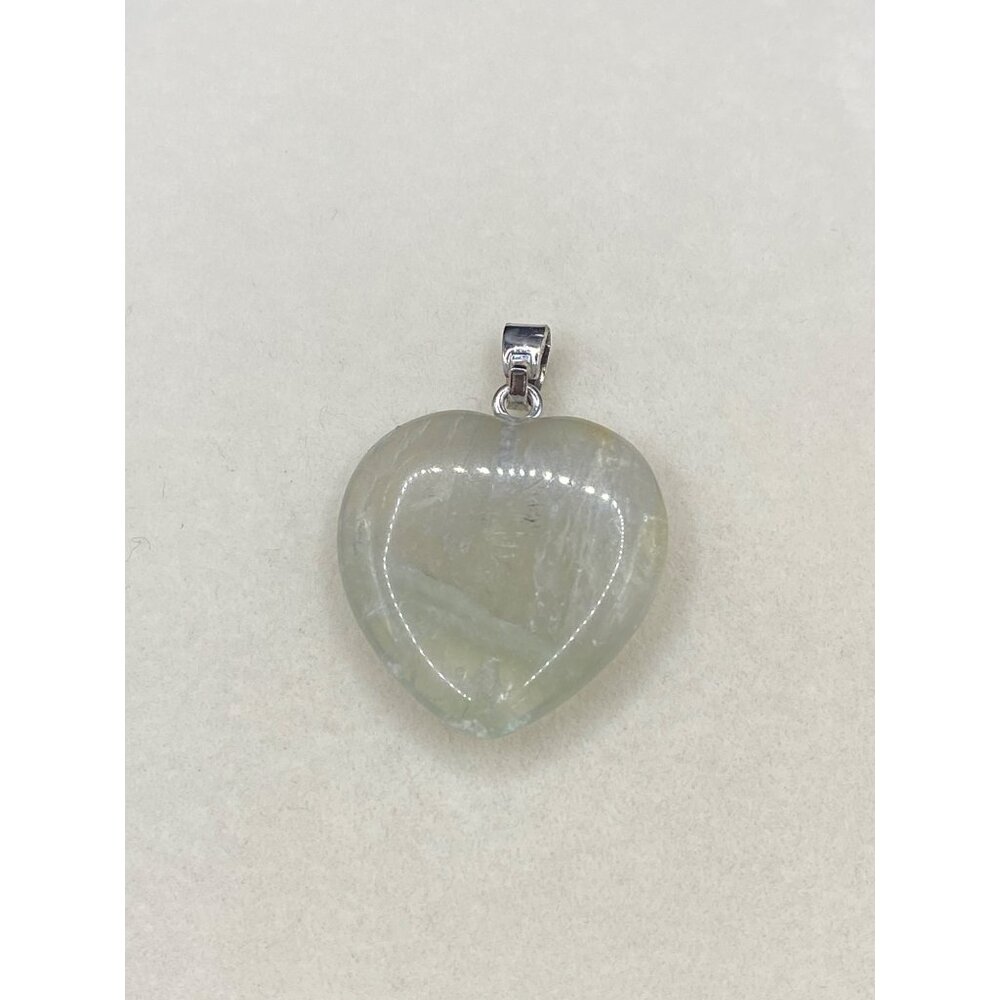 Calcite heart pendant